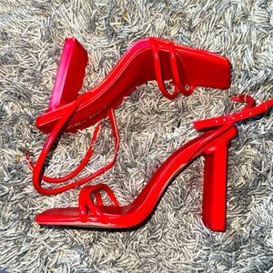 Red Strap Heels